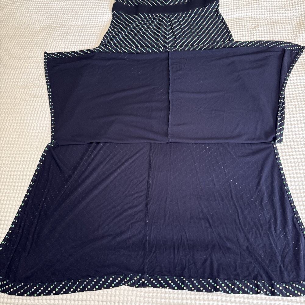 Lands End Maxi Dress Womens S/P Navy Colorful Polka Dot Sleeveless Comfort EUC - Picture 9 of 13